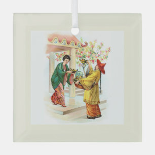 Aladdin's Lamp Glass Tree Decoration