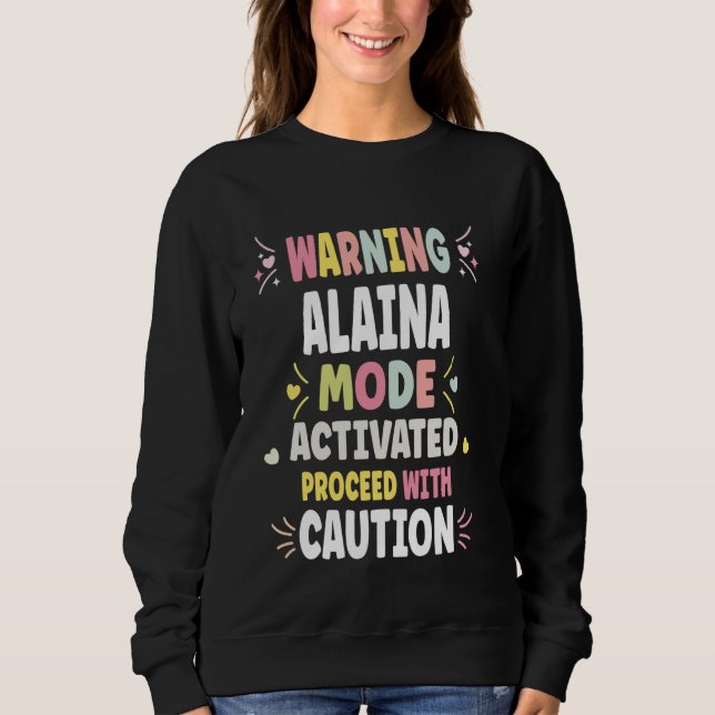 ALAINA Personalised Women's Gift Custom ALAINA Sweatshirt (Front)