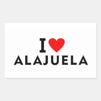 Alajuela Costa Rica love city heart like travel Rectangular Sticker