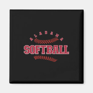 Alama Softll Vintage Mens Kids Team Retro Softll F Magnet