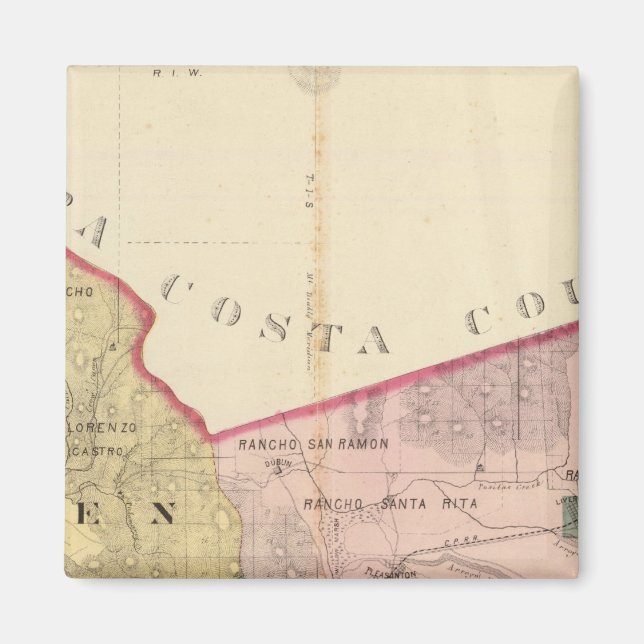 Alameda County map Magnet (Front)