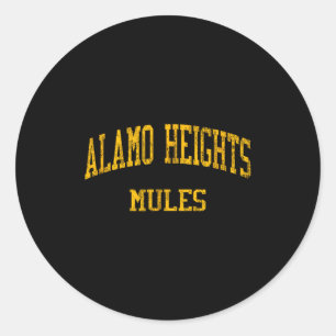 Alamo Heights High School Hs San Antonio Tx Vintag Classic Round Sticker