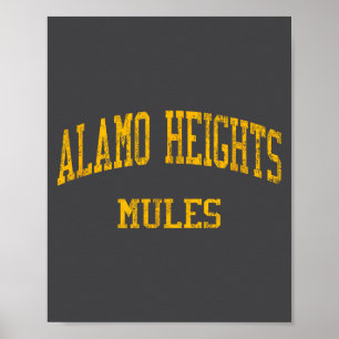 Alamo Heights High School Hs San Antonio Tx Vintag Poster