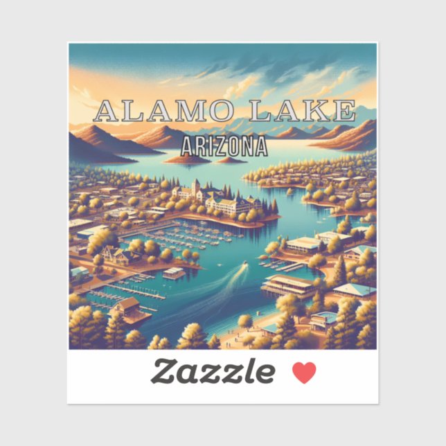 Alamo Lake Arizona 3 Inch Vinyl Sticker (Sheet)