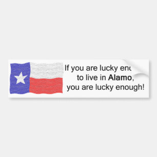 Alamo Lucky Bumper Sticker