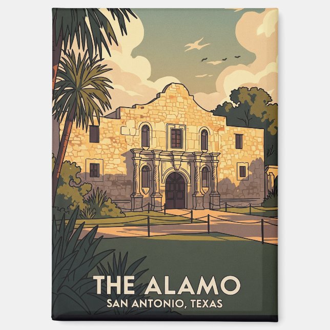 Alamo San Antonio Texas Travel Magnet (Front)
