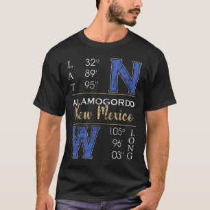 Alamogordo New mexico Latitude and Longitude  T-Shirt