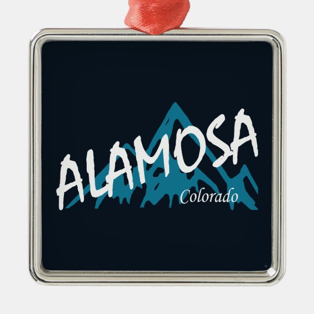 Alamosa Colorado Mountains Metal Ornament (Front)