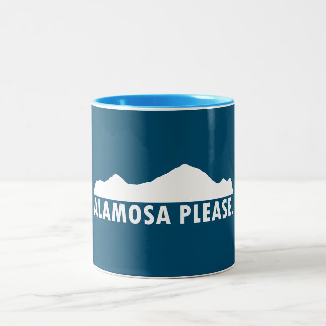 Alamosa Colorado Please Two-Tone Coffee Mug (Center)