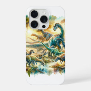 Alamosaurus Dinosaurs 060624AREF126 - Watercolor iPhone 15 Pro Case