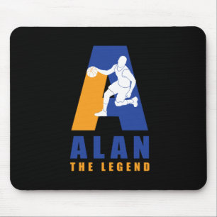 Alan Custom Player Basketball Your Name The Legend Mouse Pad