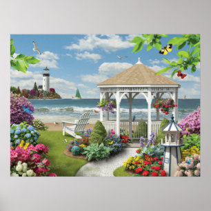 Alan Giana "Gazebo by the Sea" Poster