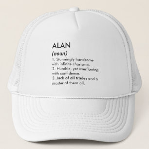 Alan name, Editable name, Custom name Trucker Hat