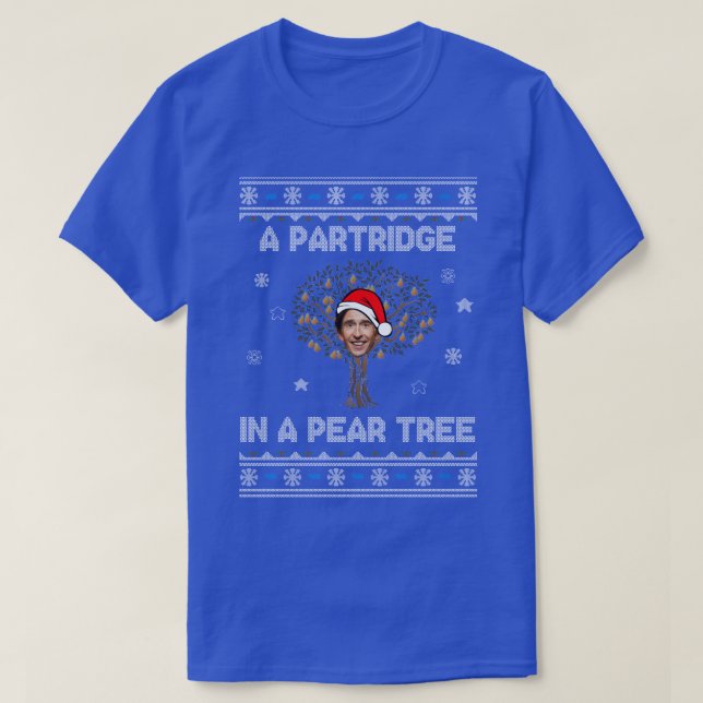 Alan Partridge In A Pear Tree Christmas T-Shirt (Design Front)