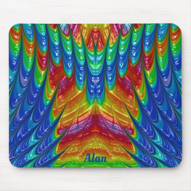 ALAN ~ Pretty 3D Pattern ~ Personalised  Mouse Pad (Front)
