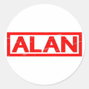 Alan Stamp Classic Round Sticker