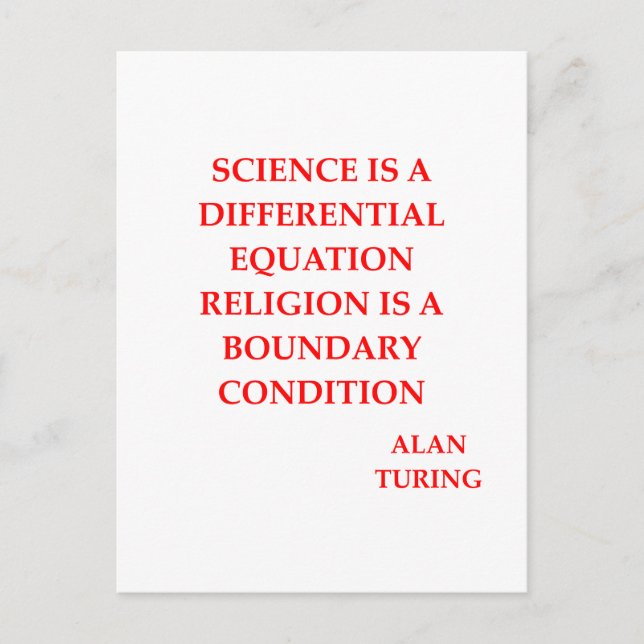 alan TURING quote Postcard (Front)