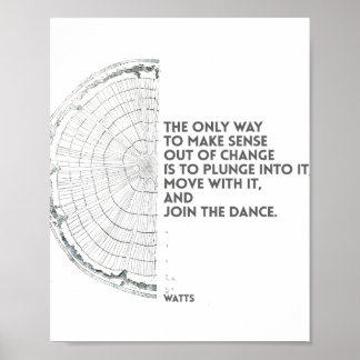 Alan Watts - Join the dance quote Poster