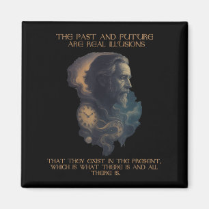 Alan Watts Quote Time Illusion Clock Cosmic Mind Magnet