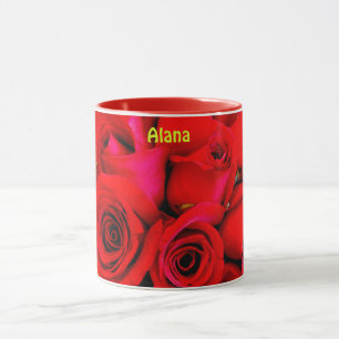 ALANA ~ Personalised Rose Buds Photograph ~ Mug