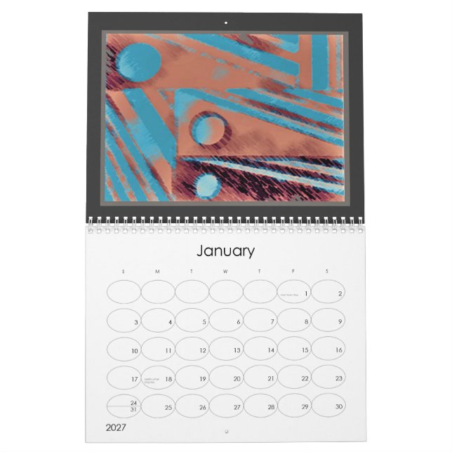 alanart abtract digital calendar 2013 (Jan 2027)