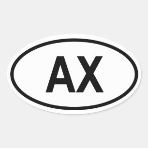 Aland "AX" Oval Sticker