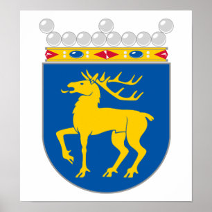 Aland Coat Of Arms Poster