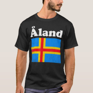Aland Islands Flag Country Tourist Souvenir Americ T-Shirt
