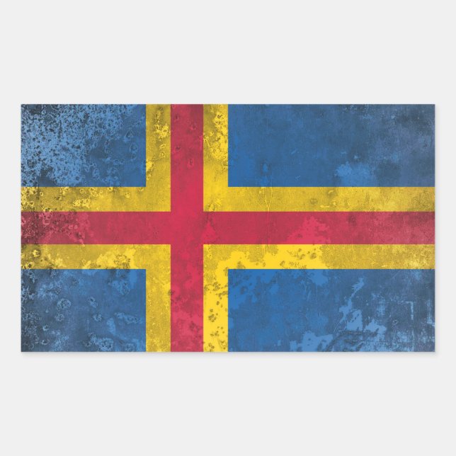 Aland Islands Rectangular Sticker (Front)