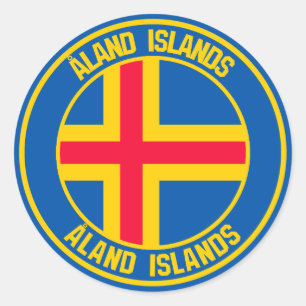 Åland Islands Round Emblem Classic Round Sticker
