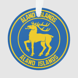 Åland Islands Round Emblem Ornament