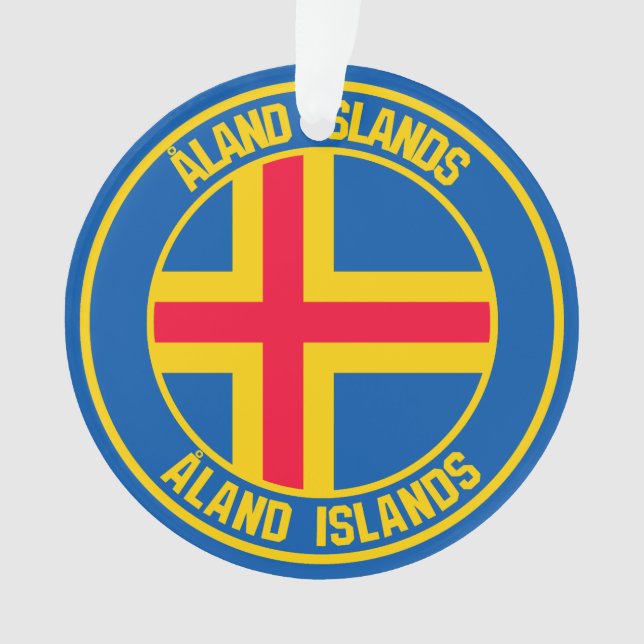 Åland Islands Round Emblem Ornament (Front)