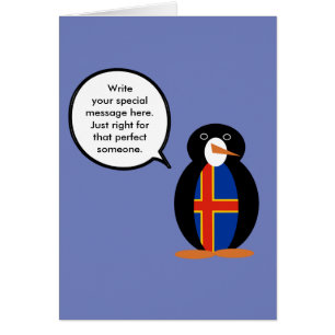 Åland Islands Talking Ms Penguin Personalised