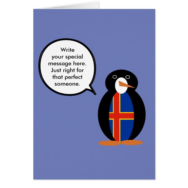 Åland Islands Talking Ms Penguin Personalised  (Front)