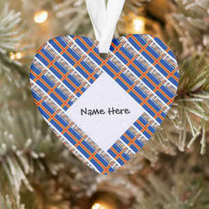 Ålander Åland Islands Flag Tiled Personalised  Ornament