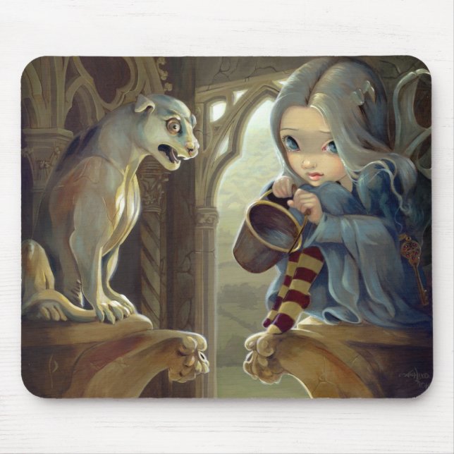 "Alannah and the Gargoyle" Mousepad (Front)