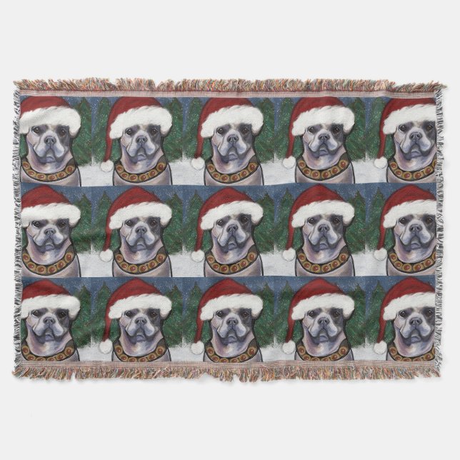 Alapaha Blue Blood Bulldog Throw Blanket (Front)