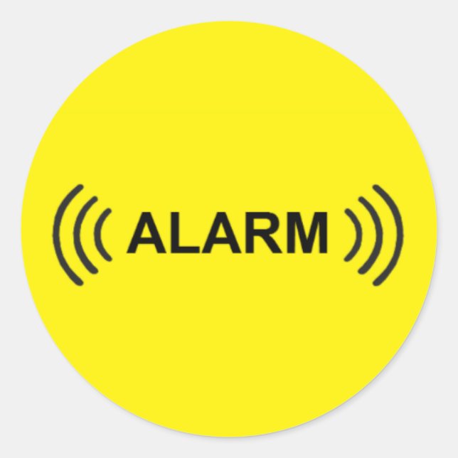 ALARM CLASSIC ROUND STICKER (Front)