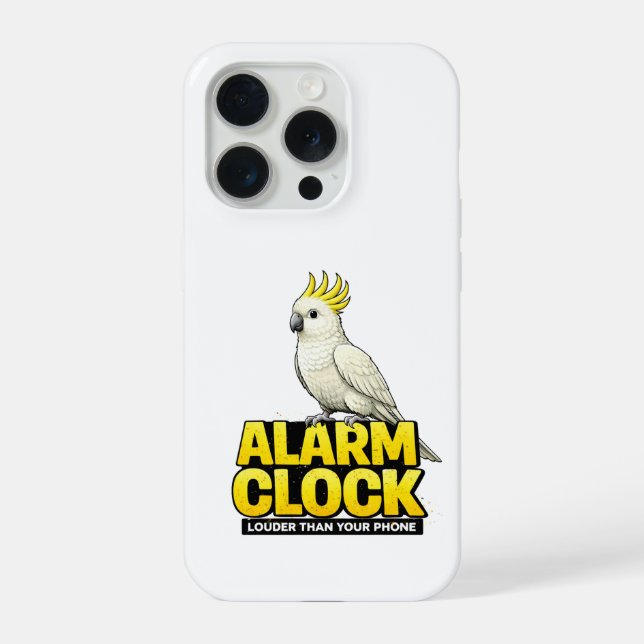 Alarm Clock Cockatoo iPhone Case (Back)