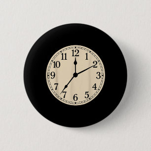 Alarm Clock Costume Shirt Funny Lazy Halloween 6 Cm Round Badge