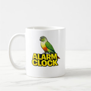 Alarm Clock Green Cheek Conure Coffee Mug