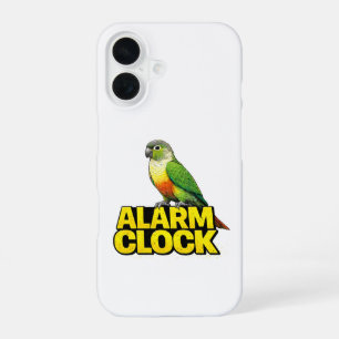 Alarm Clock Green Cheek Conure iPhone 16 Case