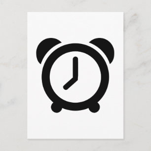 Alarm clock postcard