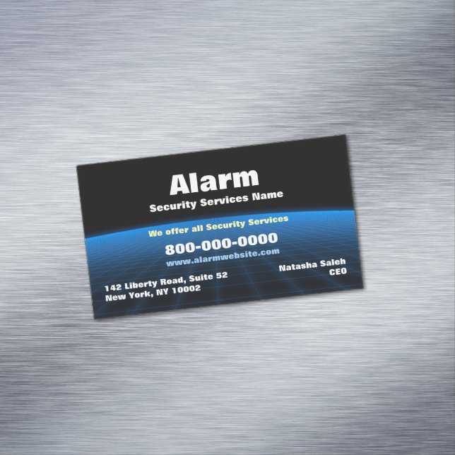 Alarm Security Tech Magnetic Business Card (In Situ)