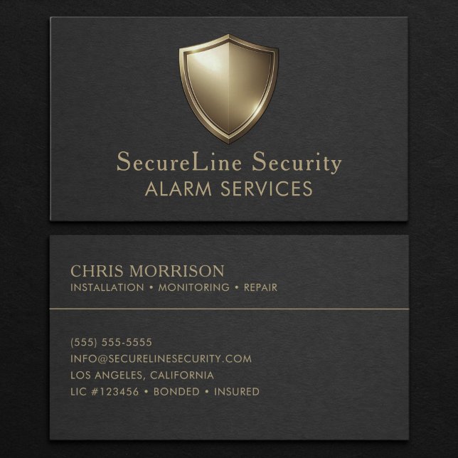 Alarm Services Business Card (Creator Uploaded)