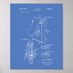 Alarm Signal Box 1951 Patent Art - Blueprint Poster