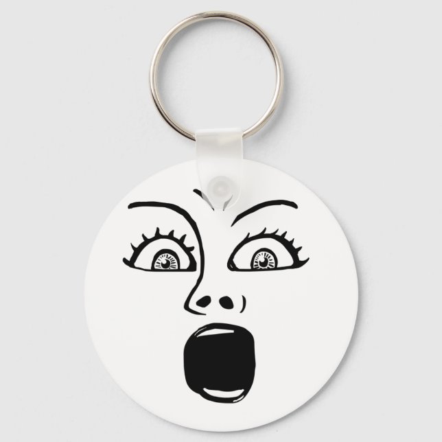 ALARMED! - White Key Ring (Front)