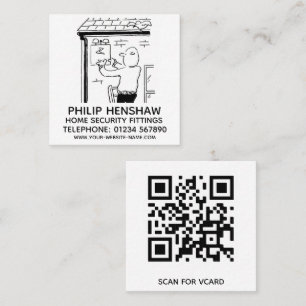 Alarms & Home Security Fittings Square Business Card