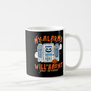 Alarms Will Haunt Dreams Funny ICU Nurse Halloween Coffee Mug