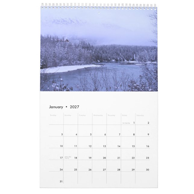 Alaska 2011 Calendar (Jan 2027)
